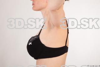 Upper body black bra of Nadine in underwear 0003